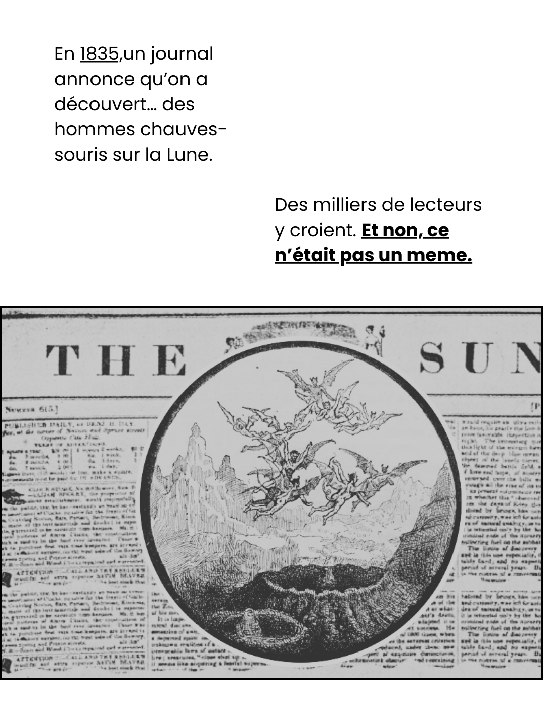 article du Sun de 1835